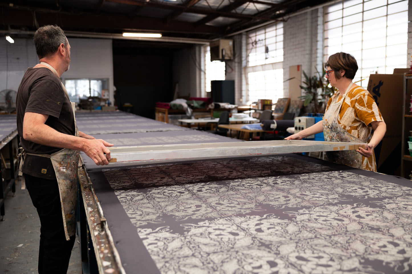 See our new fabrics being printed - Sharing the screen printing process