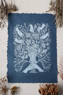  Self care is Community Care is Earth Care -  Handmade linen paper print