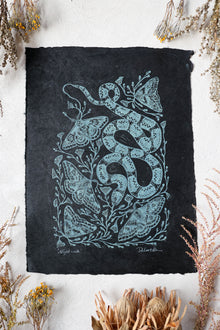  Night Walk - Handmade Lino Print