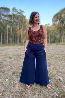  Organic Wide Leg Pants - Indigo