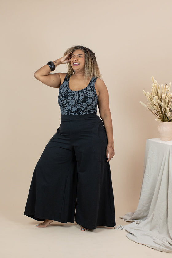 Organic Wide Leg Pants - Black (12)