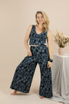 Wide Leg Pants - Flannel Flower Print