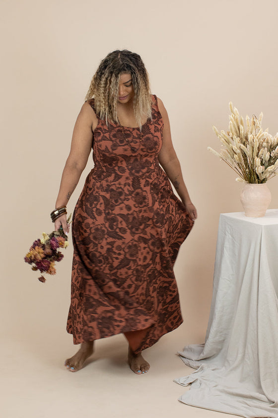 Flow dress - Opium Poppies Print