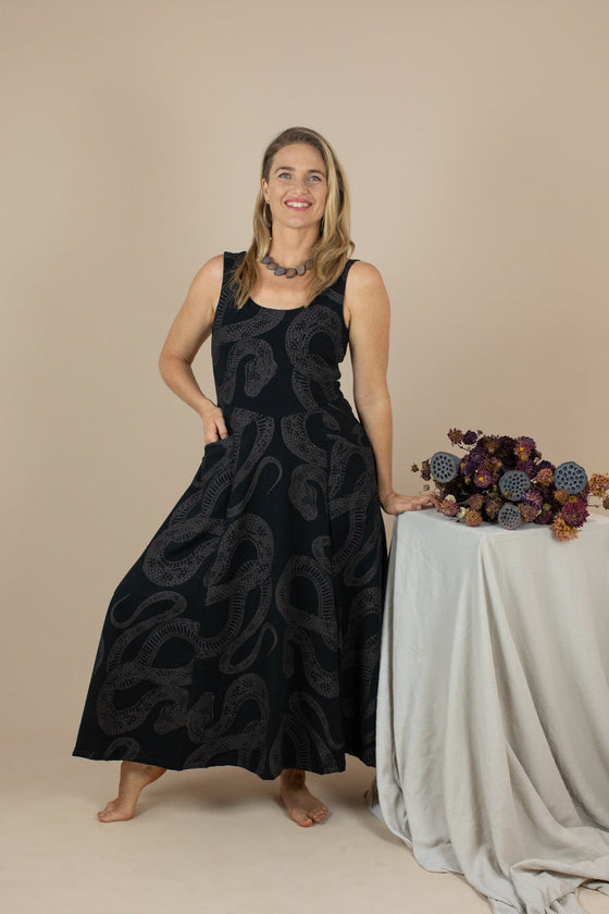 Flow Dress - Diamond Python Print (8,10)