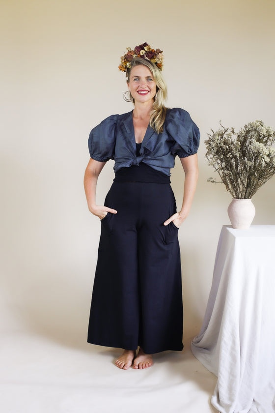 Organic Wide Leg Pants - Black (12)