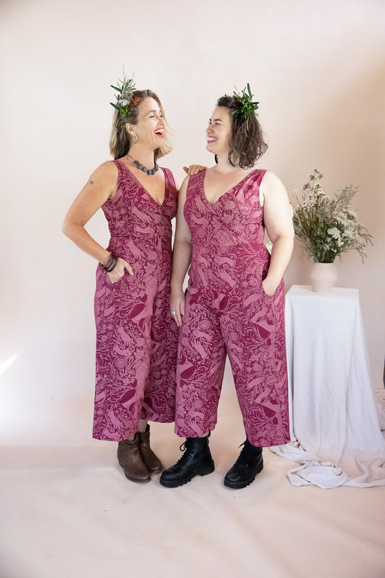 Wide Leg Jumpsuit - Self Care Print