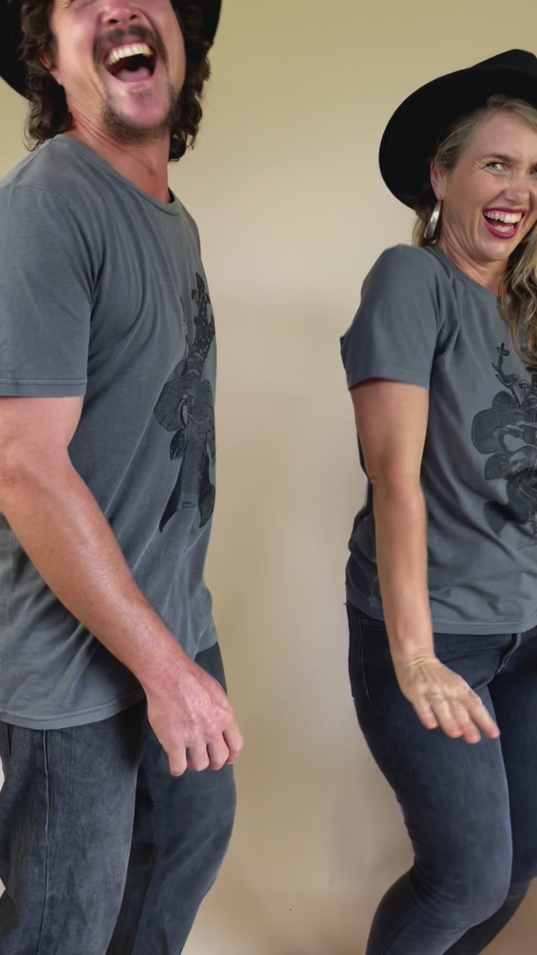 Organic Cotton Unisex Tee - Mushroom Bouquet Print