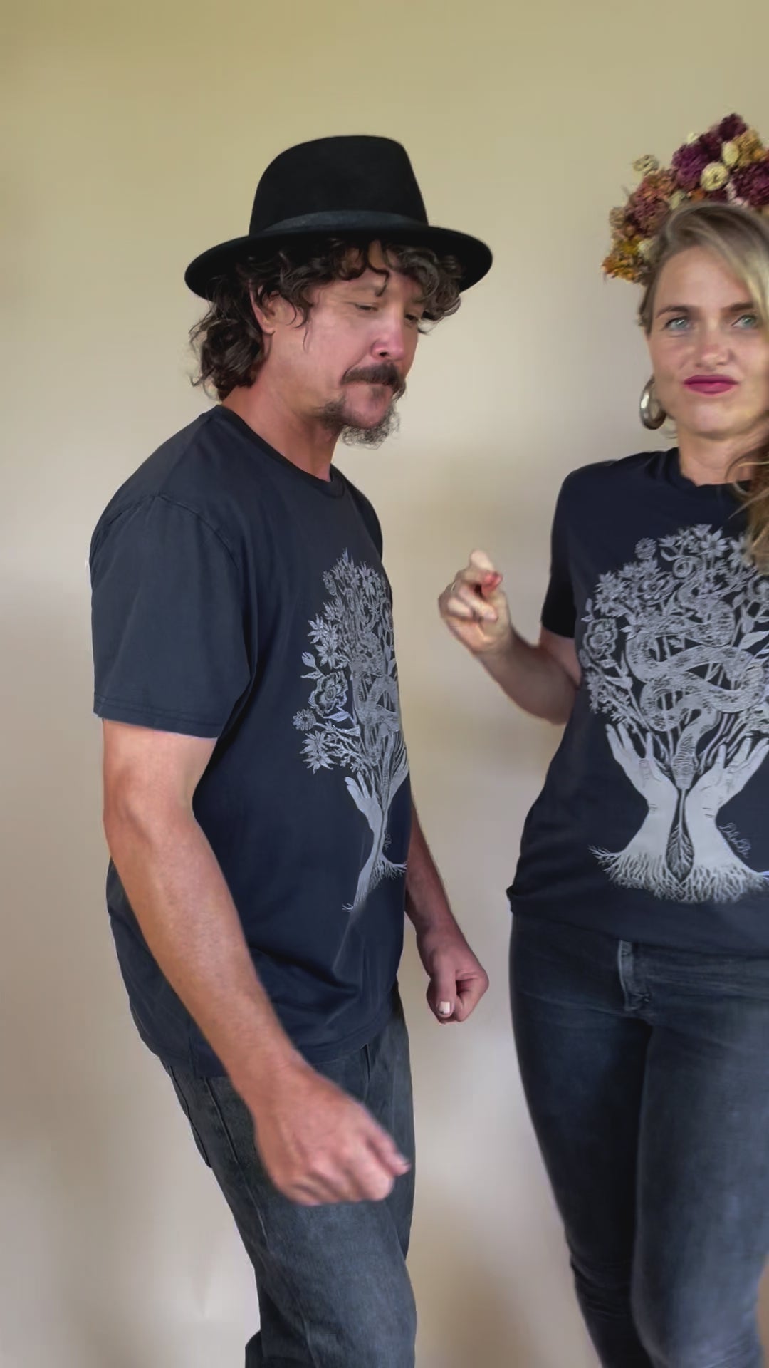 Organic Cotton Unisex Tee - Interconnection Print