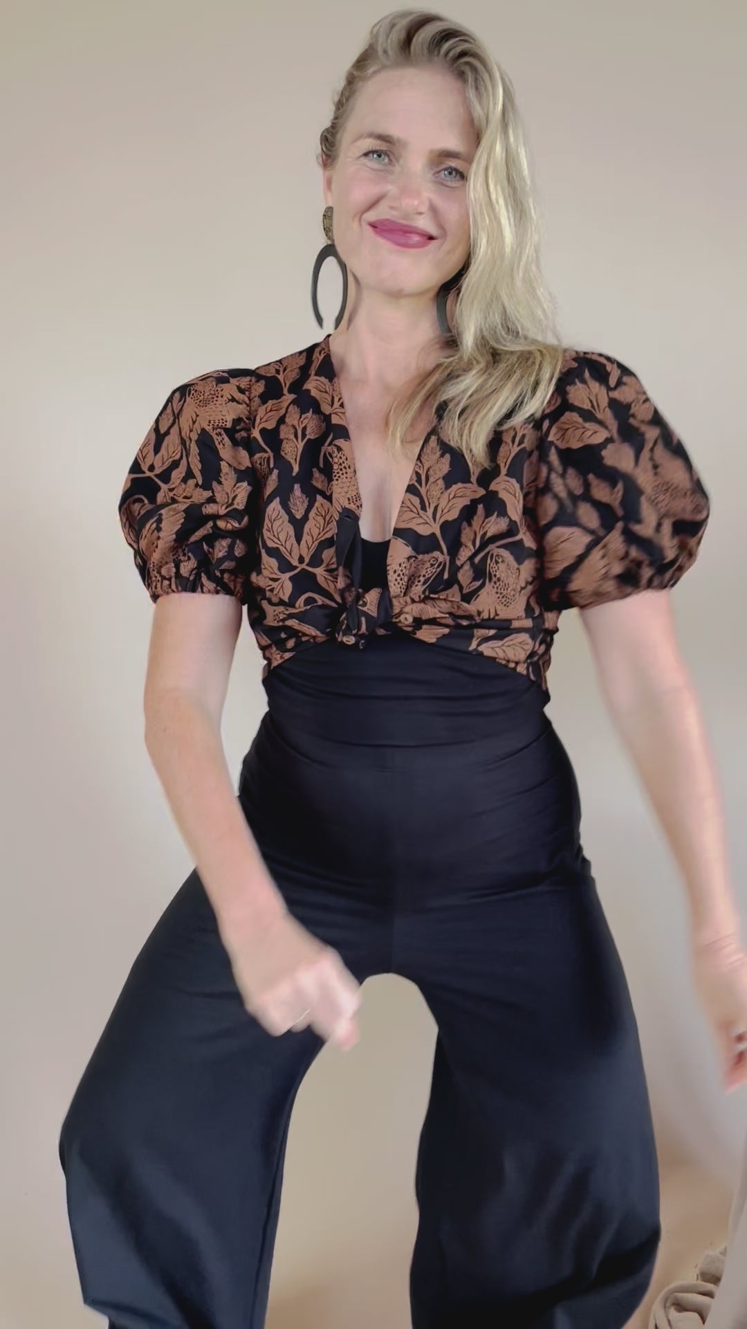 Organic Wide Leg Pants - Black (12)