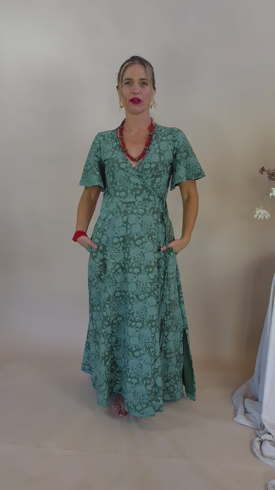 Wrap Dress - Marigold Connection Print