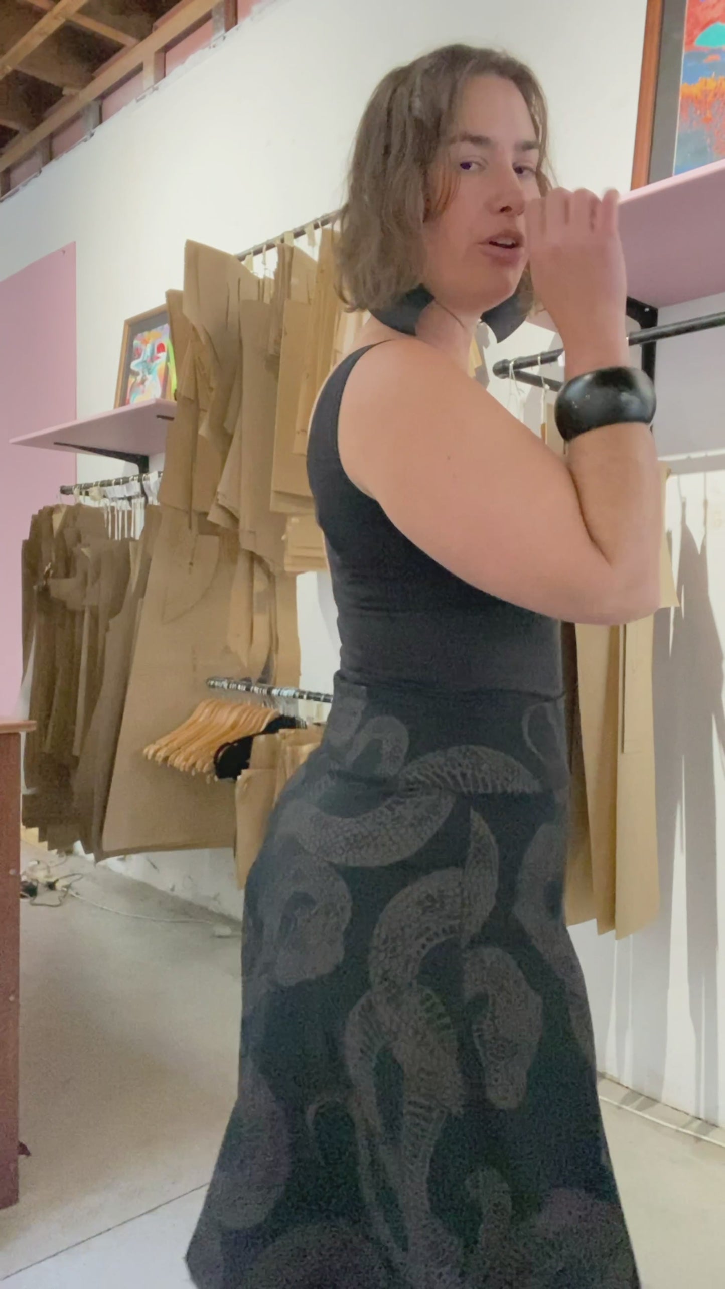 Swing Skirt - Diamond Python Print (S)