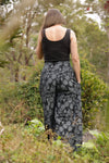 Wide Leg Pants - Flannel Flower Print